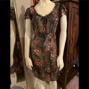 Sheer long floral dress